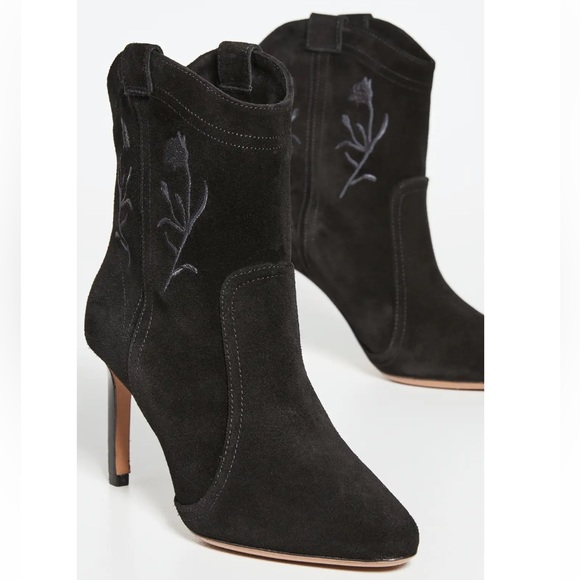 ba&sh Caitlin ankle booties in suede black. Size 37 - Picture 2 of 15